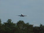 Ein MD-11 Freighter der Lufthansa Cargo landet in Frankfurt am Main am 07.08.2008.